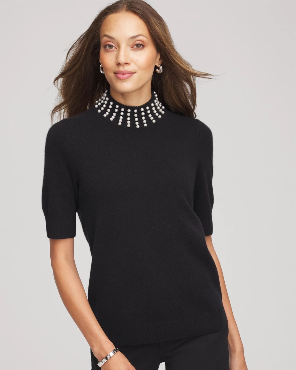Cashmere Pearl Mockneck Sweater | Chico's